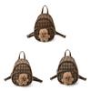 Cute Grid Pattern Womens Mini Backpack With Polyester Lining For Casual Days