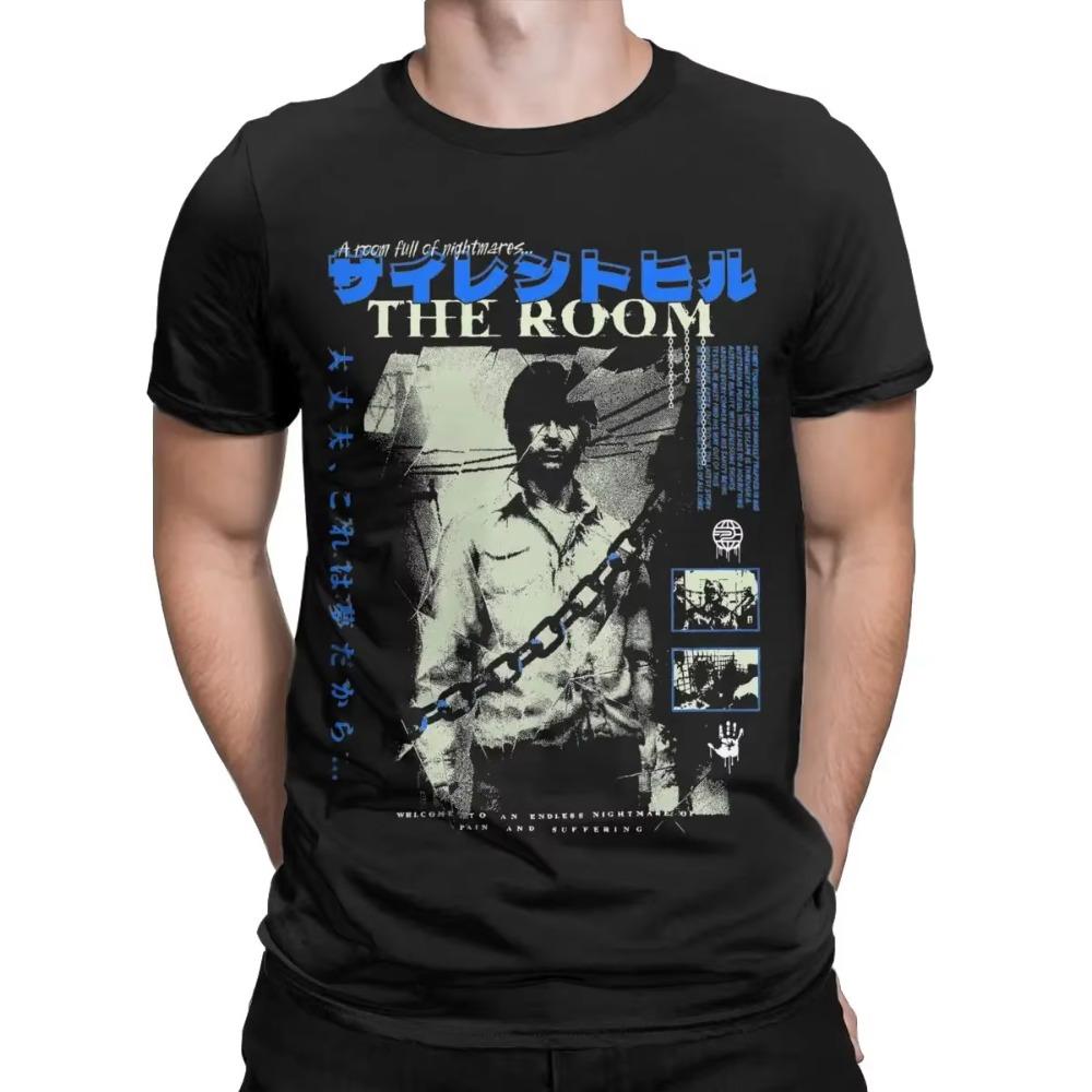 Men's T-Shirts Silent Hill The Room Cool Pure Cotton Tees Short Sleeve T Shirts Crewneck Clothing Unique