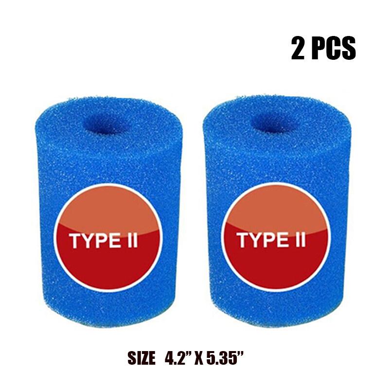 

2/3/4 ШТ. НОВИЙ Губчастий поролоновий фільтр, який можна мити, для Bestway ТИП 1(Я),2(II),3(III) Багаторазовий картридж 2pcs синій