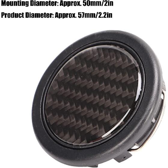 Lenkrad Hupenknopf ABS Kohlefaser 50mm Durchmesser Kohlefaser Universelles Auto Modifiziertes Zubehör