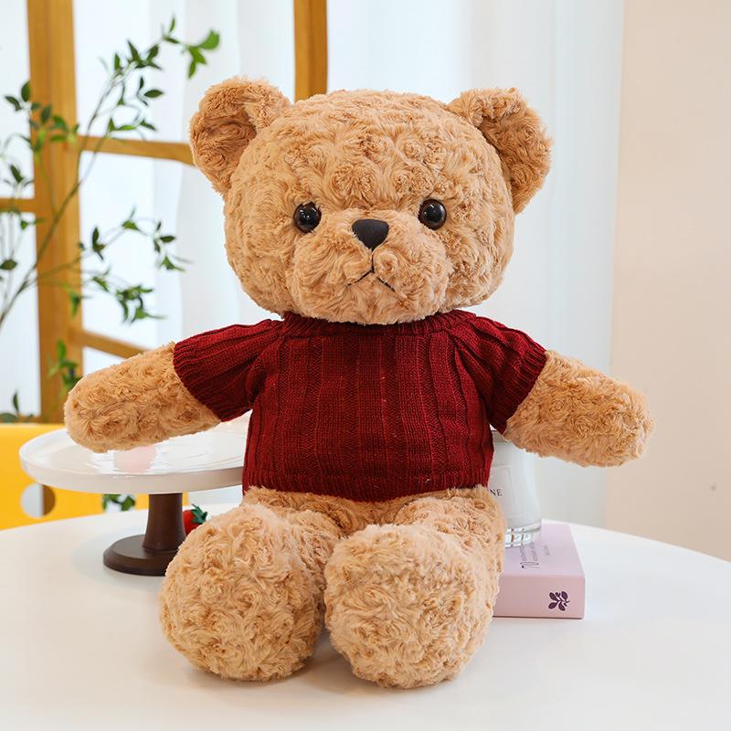 Valentine's Day Twisted Knit Teddy Bear Plush Toy Gift