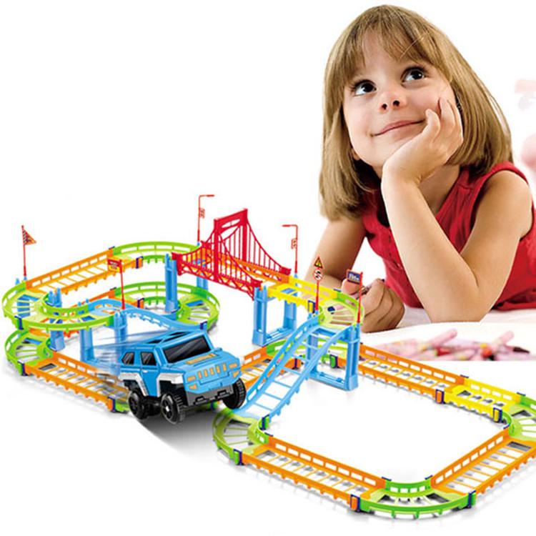 Children's Electric Double-Layer High-Speed Track Car - Versatile Educational Toy