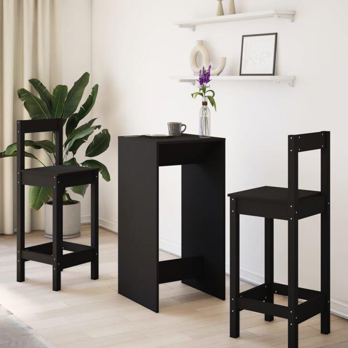 VidaXL Bar Table Black 51x50x103.5 Cm Engineered Wood 854419