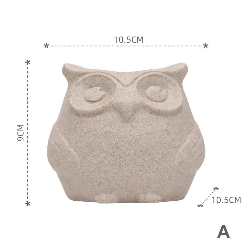 Adorable Resin Owl Shaped Succulent Planter for Home Office Decoration Mini Ornament Fairy Garden Owls Statues