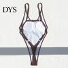 Monokini Swimsuit Women Sexy V-Neck Sleeveless One-piece Backless Design Figure-Enhancing Fit Bikini for