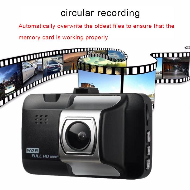 Dash Cam Car 1080P Inch HD Car Camera Driving Recorder Wide Angle DVR Vehicle Dash Camera G-Sensor