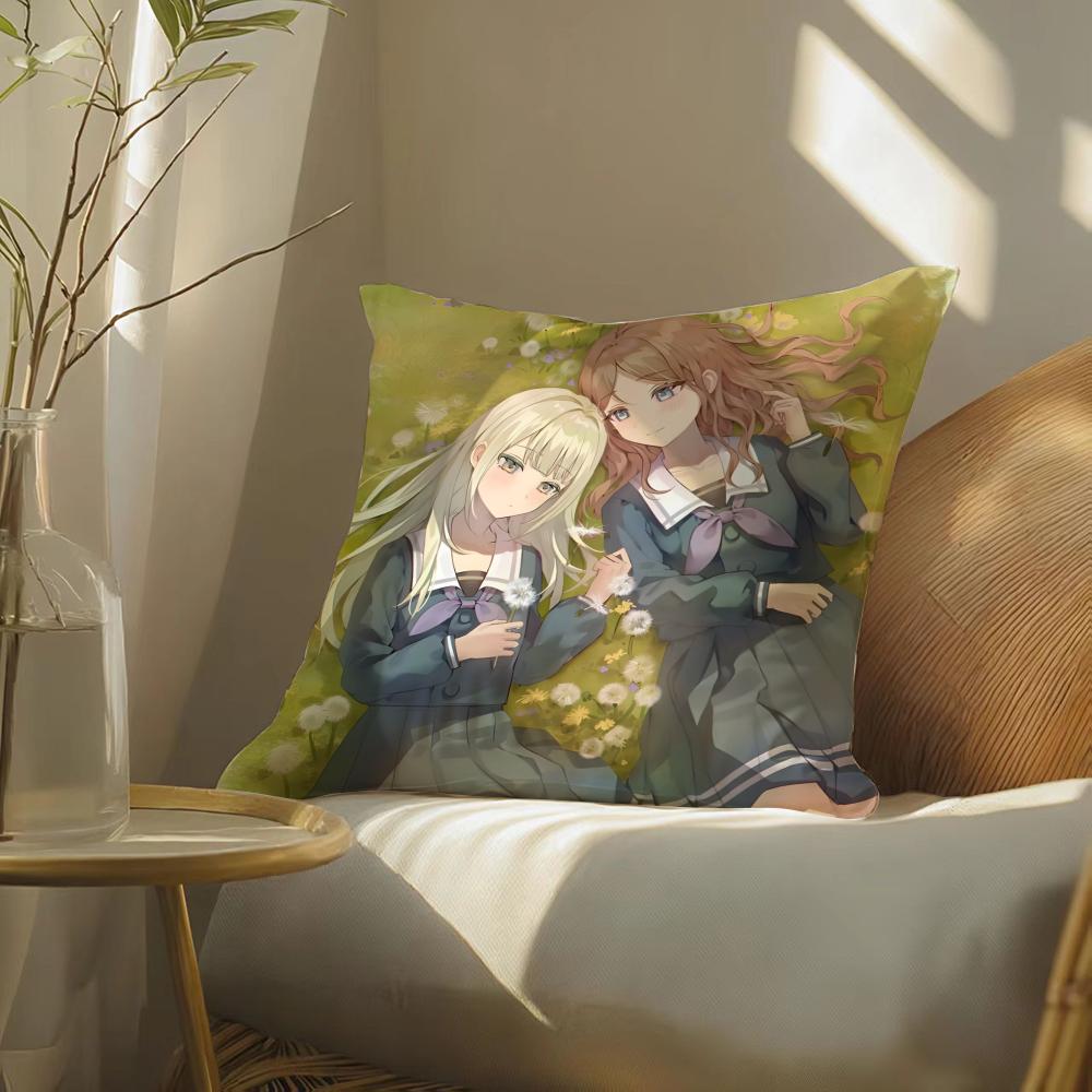Anime Cartoon It'S Mygo Band Cute Pillow Case Double-Sided Plush Sofa Cushion Covers Organic Breathable Invisible Zipper