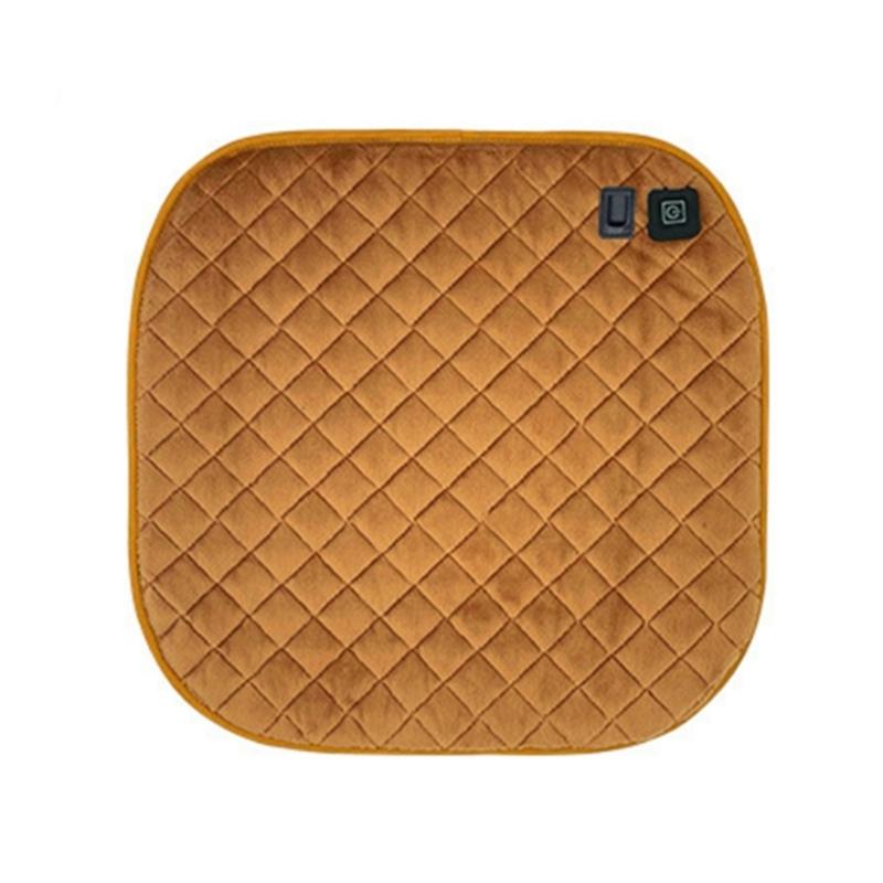 Electric Warming Seat Cushion with USB Power 3 Heat Levels Soft Polyester Fabric for Indoor and Car Use жёлтыйкоричневый 1990₽