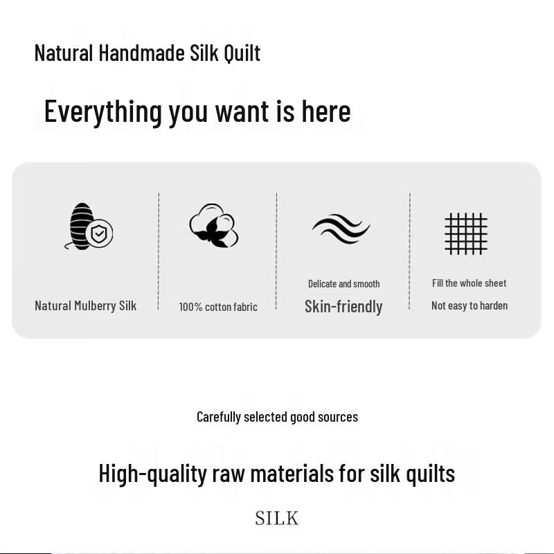 SOMERELLE Luxury Natural Handmade Tussah Silk Quilt