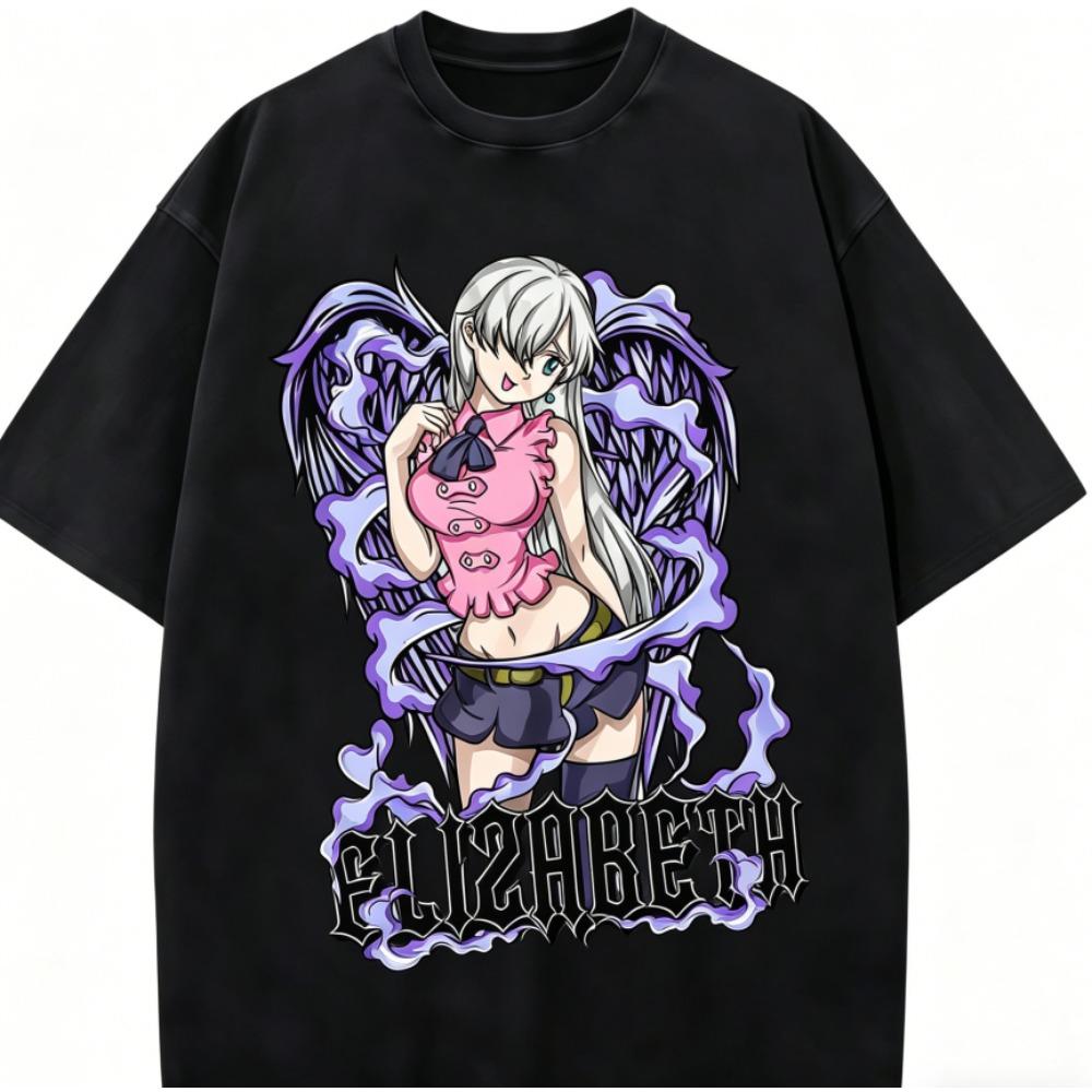 Seven Deadly Sins Merch Anime Lover Washed T-shirt Year Round Clothing High Quality Personality Clothes Plus Size Unisex New Model Couples Tee