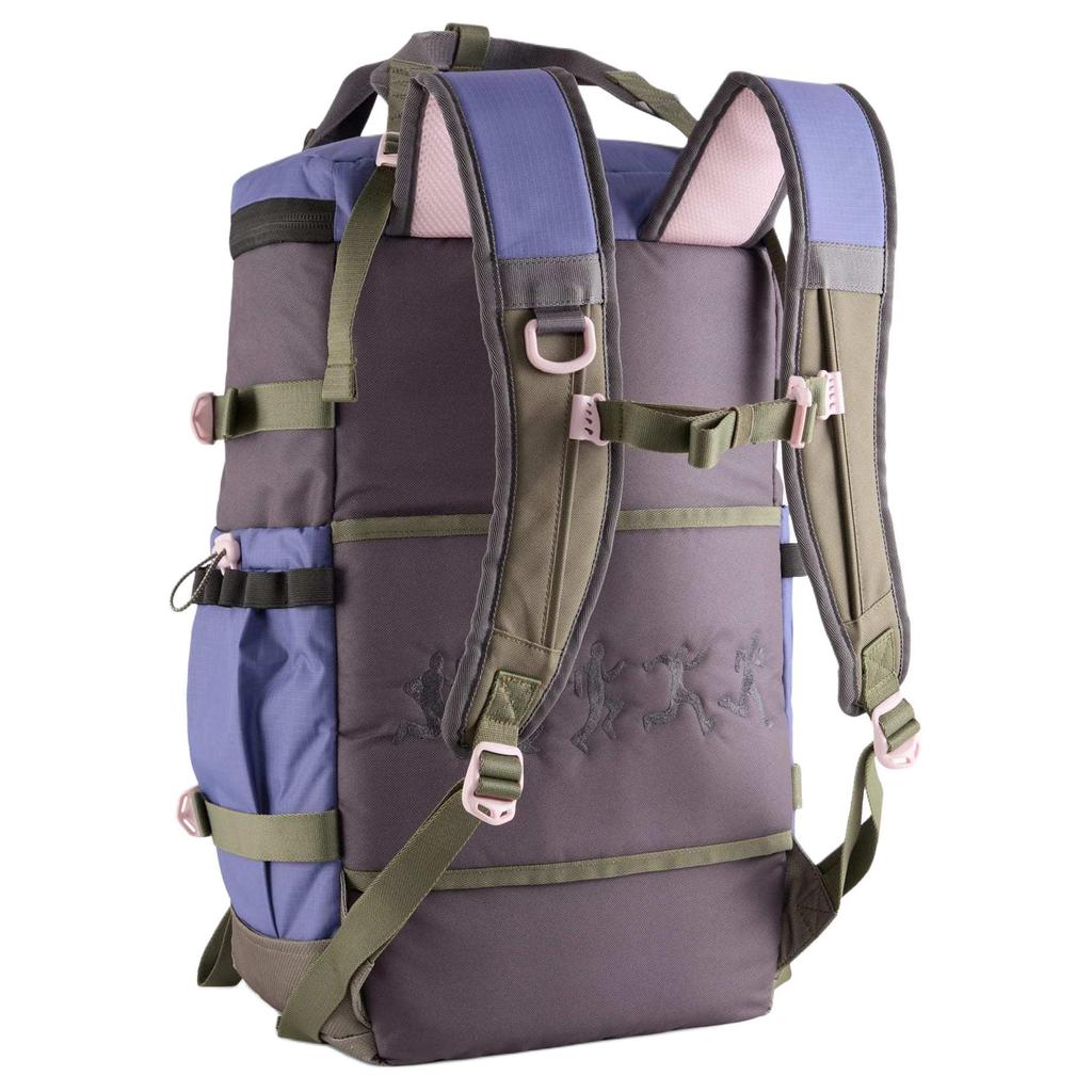 Puma X KidSuper Studios Collaboration 27L Fashion Pattern Printed Polyester Backpack Unisex backpack Deep-Charcoal Multicolor 091213-01