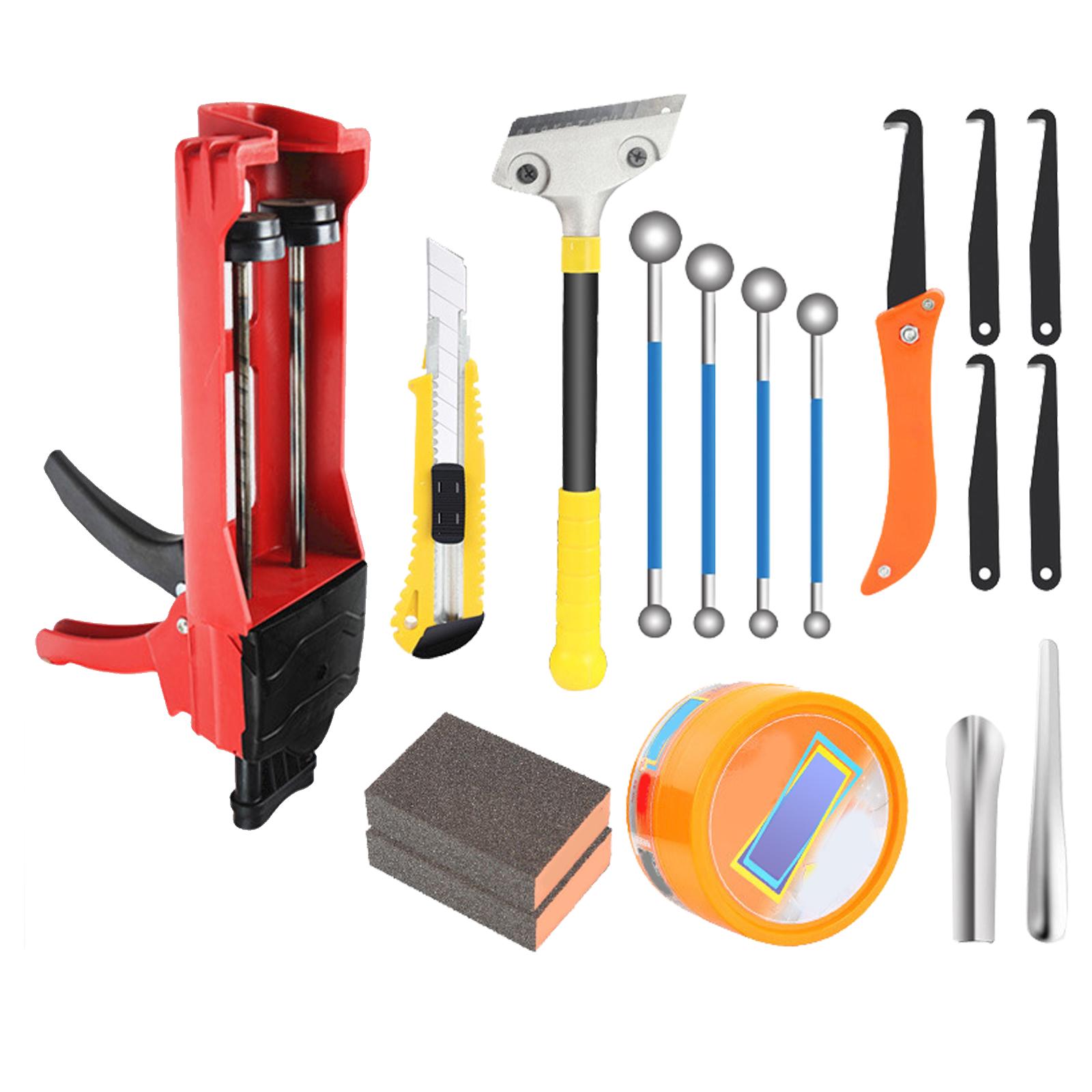 

Удобный набор для затирки, инструмент для ручного клея, профессиональный инструмент для расшивки плитки, стабильная структура, широкое применение B