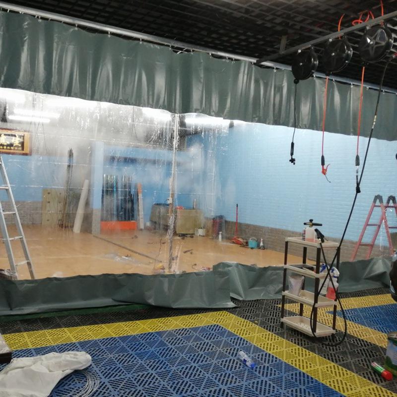 PVC Tarpaulin with Two Zippers Thickened 0.35mm 450 G/m² Waterproof Tarp Vinyl Outdoor Curtains For Patio Pergola Gazebo Porch