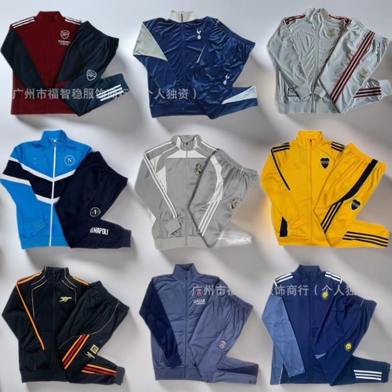 2026-2027 Long Sleeve Football Training Suit Set Men Women Arsenal Tottenham Napoli PSG Boca Juniors Argentina