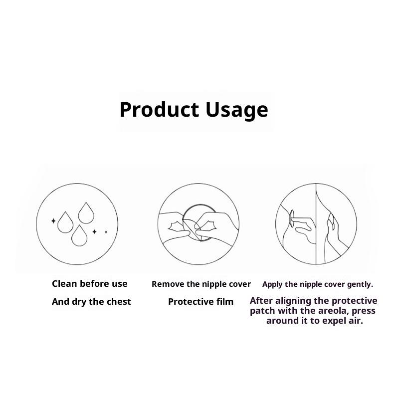 1Pair Silicone Nipple Covers Seamless Reusable Skin-Friendly Liners Adhesive Breast Boob Tape Invisible Chest Stickers