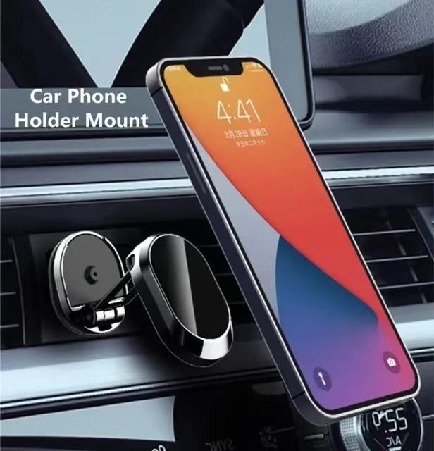 Metallmagnetisk biltelefonholder Sammenleggbar magnetfeste Mobiltelefonstativ Støtte for iPhone 16 15 14 13 Xiaomi Huawei