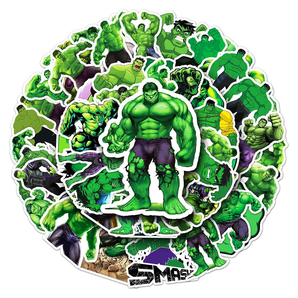 10/30/50 stuks Superheld Hulk Cartoon Graffiti Stickers Coole Avengers Decals Motorfiets Koffer Laptop Decoratie Sticker black