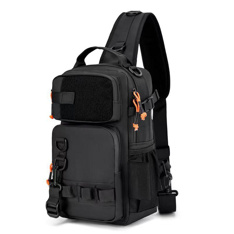 Lightweight Crossbody Fishing Tackle Bag Outdoor Hiking Camping Cycling Travel With Waterproof Design