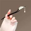 New Chinese Style Crystal Lotus Tassel Hairpin Elegant Ancient Step Shake Hair Stick Hanfu Updo Elegant Women Retro Hair Ornaments