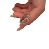 Foot Silver Twist Ring Women's French Light Luxury Diamond Twist Personalized Open Ring