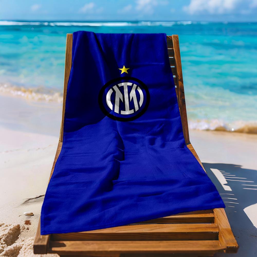 Inter Milan Beach Towel Quickdry Soft Microfiber Comfortable Lightweight Suitable For Swimming Gym Camping Yoga Vacation