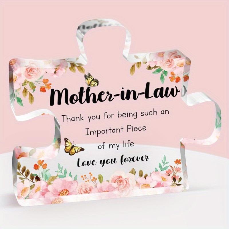 

Mother in Law Gifts - Acrylic Jigsaw Puzzle Pieces, Birthday Gifts for Mother, Best Mother s Day Anniversary G чистый