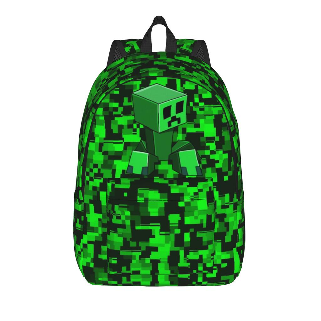 Creepers Big Face Videogame Casual Backpack Sports Student Work Daypack for Men Women Laptop Computer Canvas Bags