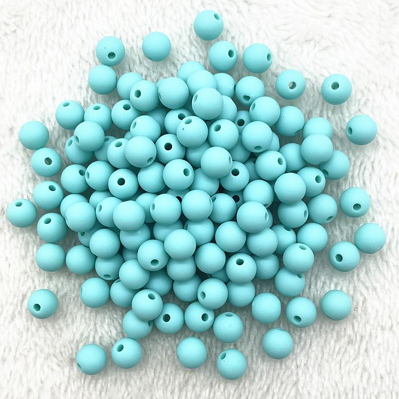 New 8mm 10mm Round Acrylic Matte Beads Loose Spacer Beads for Jewelry Making DIY Handmade Bracelets Accessory