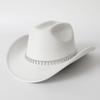 Western Cowboy Top Hat Men's and Women's Rhinestone Water Drop Casual Top Hat Party Jazz Hat