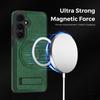 For Samsung Galaxy S25 FE Magnetic Case Kickstand Leather Phone Back Cover