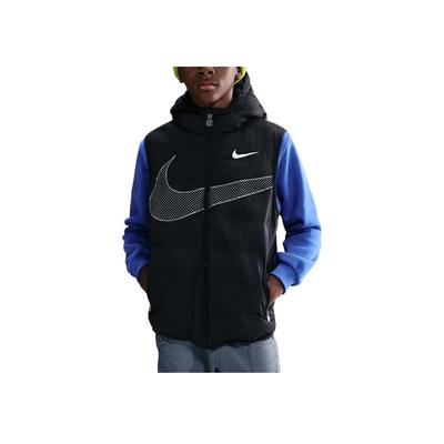 Down Vest Swoosh FW25 Hooded Comfortable Soft Zipper Duck Down Kids Vest IQ9824-010