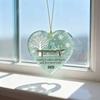 Heart-Shaped Sea Glass Family Ornament Handmade Sea Glass Art Heart Ornament for Christmas Tree Home Decor