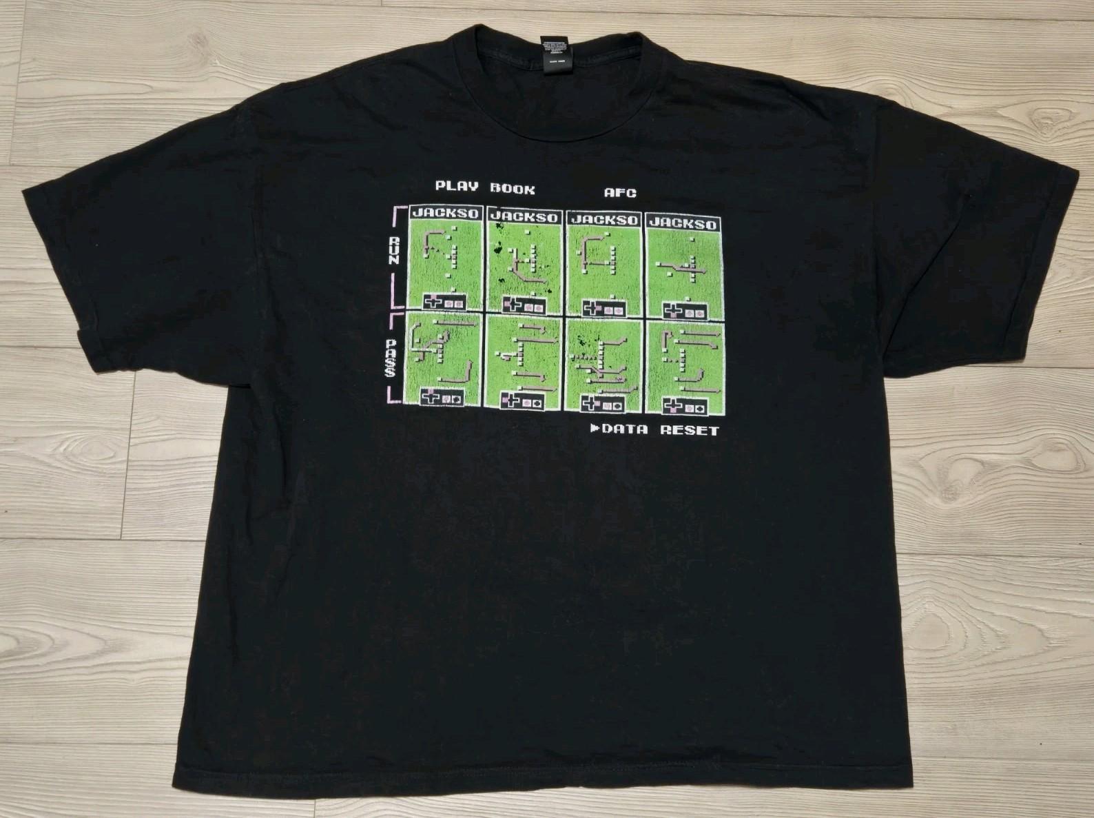 Tecmo Bowl Shirt Mens Size 3XL Black Bo Jackson Nintendo Video Game Tee Unisex T-Shirt XL
