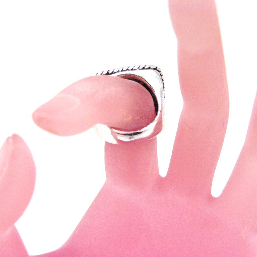 Designer Ring 'Cunégonde' Black Silver