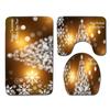 Christmas Bathroom Floor Mat Toilet Three-Piece Set