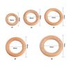 Kovict 3pc/Lot 40/50/55/60/65mm Natural Beech Wooden Ring DIY Crafts For Jewelry Making Home Decoration Handmade Accessories