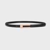 Women's Retro Black Thin Belt - Classic, Versatile, Perfect for Skirts, Shirts, and Suits
