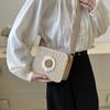 Straw-woven Flower Vacation Bag New Style Beach Fashion Crossbody Bag Small Fresh and Fashionable Bag