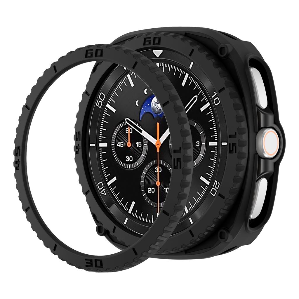 PC-Gehäuse+Schutzring für Samsung Galaxy Watch 8 Classic 46mm Zubehör Hohl-Stoßfänger für Galaxy Watch 8 Classic Hülle