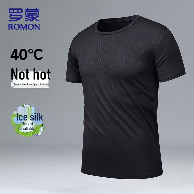 ROMON Men's Ice Silk Quick-Dry Short Sleeve T-Shirt