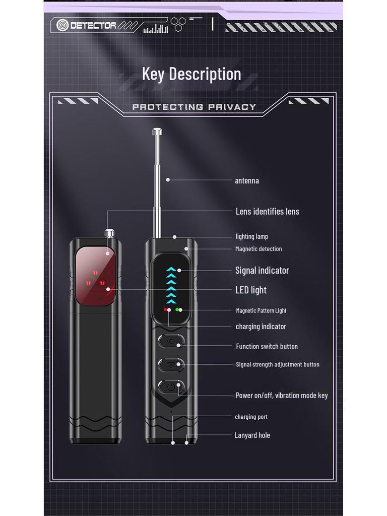 Camera T17 Hotel Detector Antipeeping Gps Signal Scanner