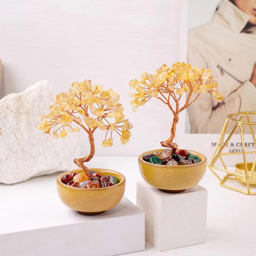 Handmade Fortune Crystal Ornaments Decorative Simulation Tree Ornament  Birthday Gift