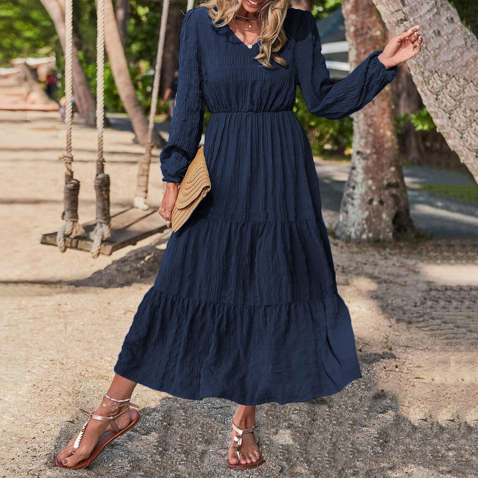 

Женское и зимнее новое весеннее женское платье в стиле пэчворк с узорчатыми рукавами XL тёмно-синий