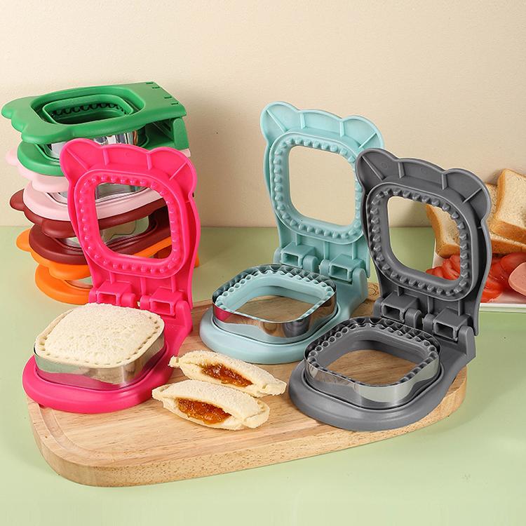 Stainless Steel Sandwich Cutting Square DTY Baking Tool with Hand Guard Household Toast Bread Mold