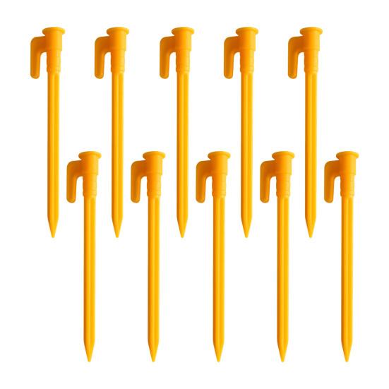 Yousheng 10Pcs Camping Tent Stake Heavy Duty Multi-functional Outdoor Garden Yard Patio Lawn Tarp Canopy Windproof Ground Spike Tent Peg