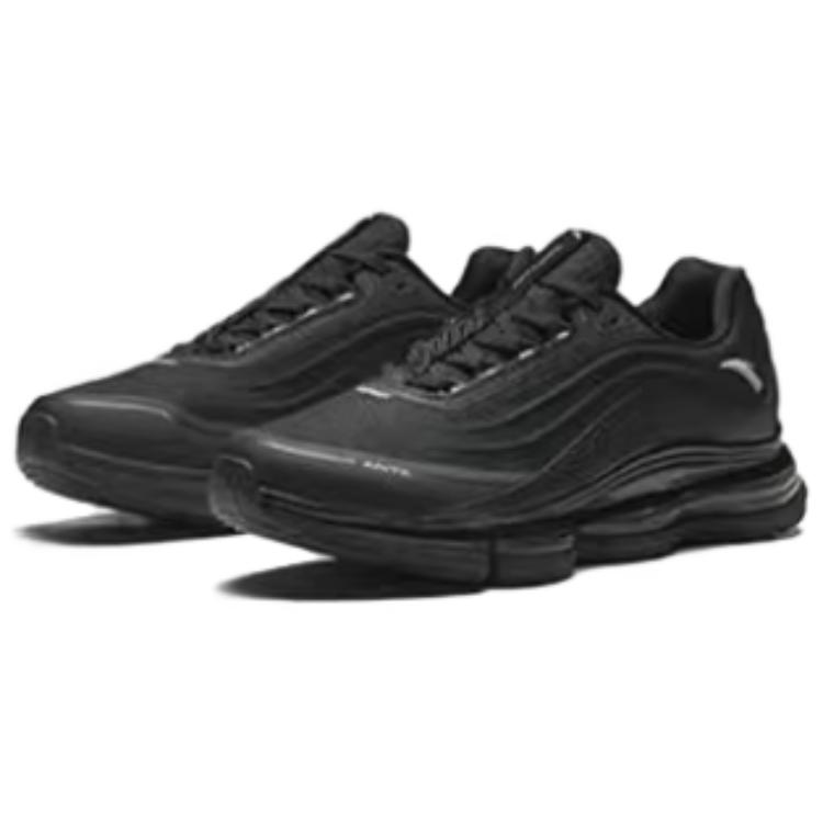 New Anta Cushioned Wear Resistant Breathable Coverage Low Top Running Shoes Men's Black 112415501-2