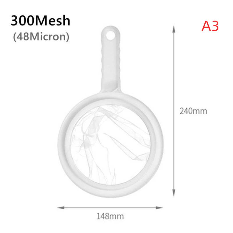1Pcs Fine Mesh Food Strainer With Handle And Effective Residue Filtration For Homemade Soy Milk Juice Oat Milk Home Kitchen Use