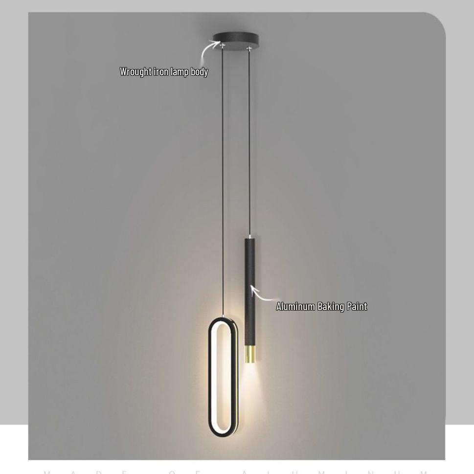 Modern Minimalist Nordic Bedside Lamp with Spotlight & Long Cord - Luxury Atmosphere Pendant Light