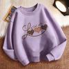 Love Heart Printed Hoodie Long Sleeve Sweatshirt Pullover Spring Crew Neck Graphic Print Hoodie Girl