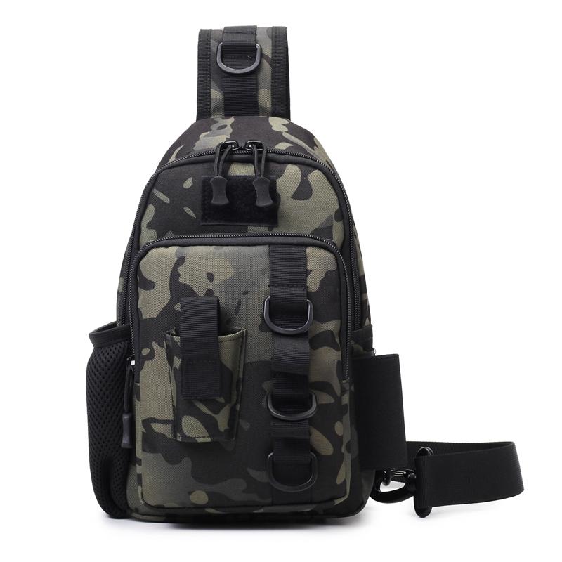 Ny Luya Brystveske Multifunksjonell Utendørs Sport Fritid Taktikk Lerret Crossbody-veske Vanntett Bærbar Oppbevaringsveske for Fiskestang